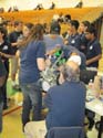 Competition Day - Academy of Science & Technology check their robot during the break